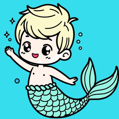 a mermaid boy