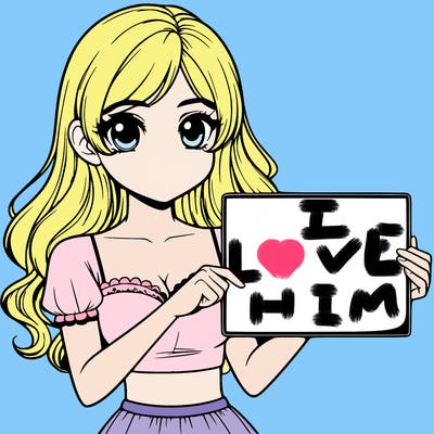 realistic pretty girl holding blank sign