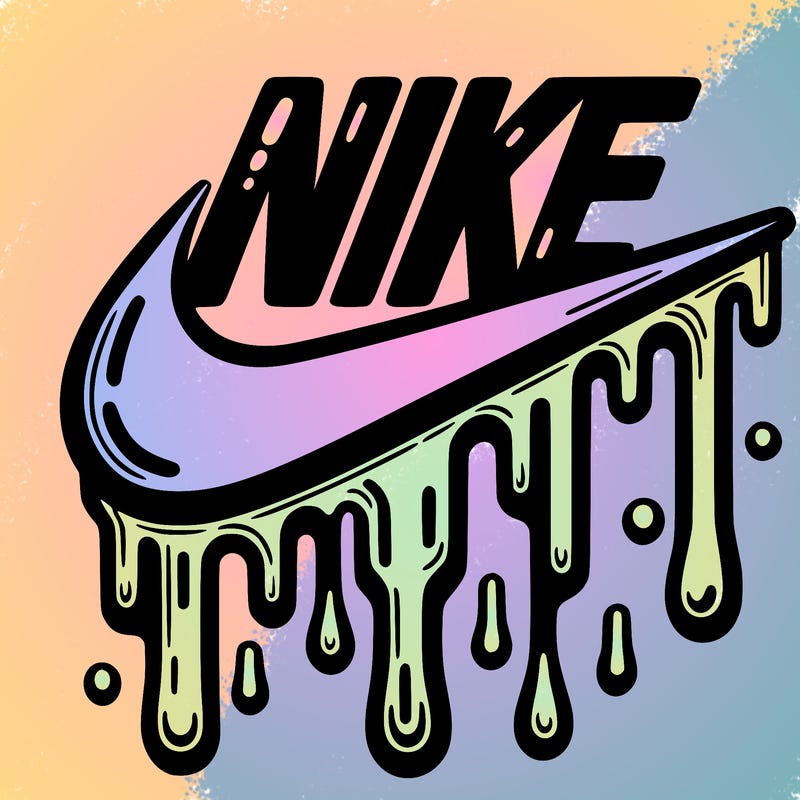 dripping nike logo