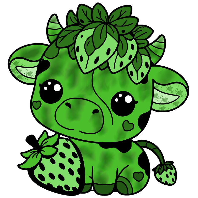 cute strawberry cow