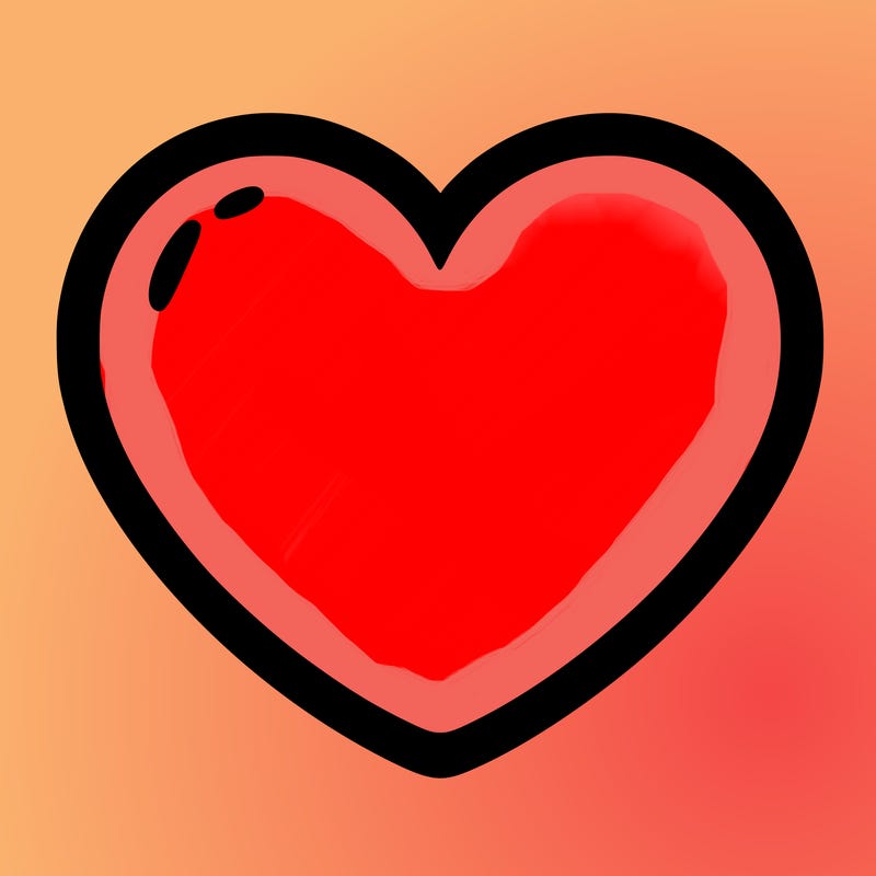 a blank heart