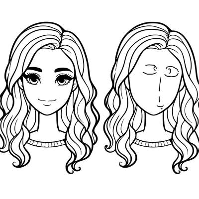 blank face beautiful person