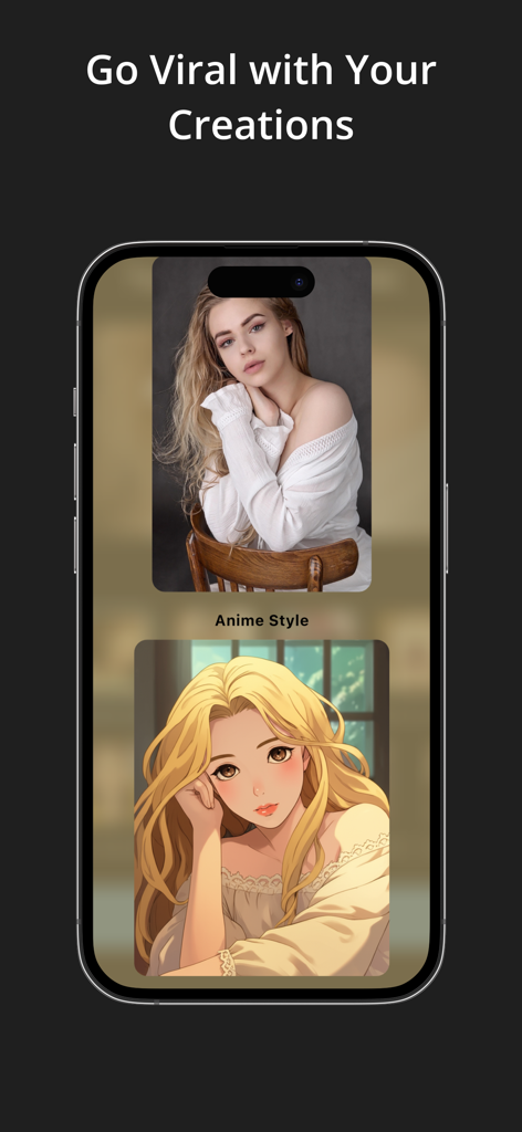 Anime Maker - Maketoon - Vorher-Nachher-Vergleich eines Fotos, das in einen Anime-Charakter verwandelt wurde