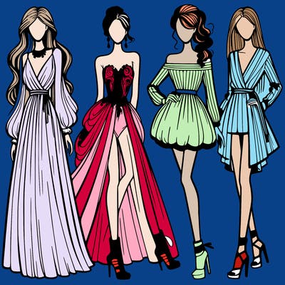 fashion models dresses