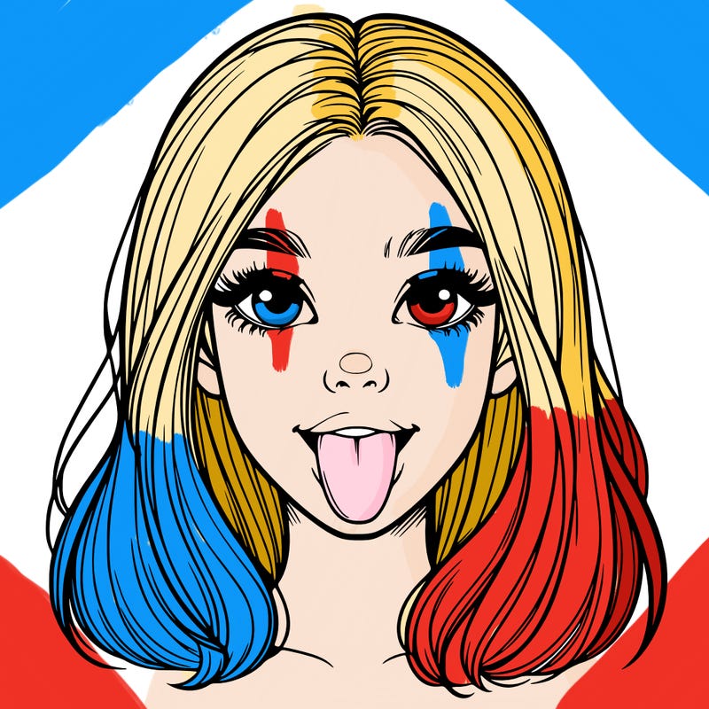 realistic girl with her tongue out