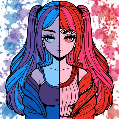 realistic girl split