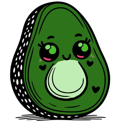 smiling avacado