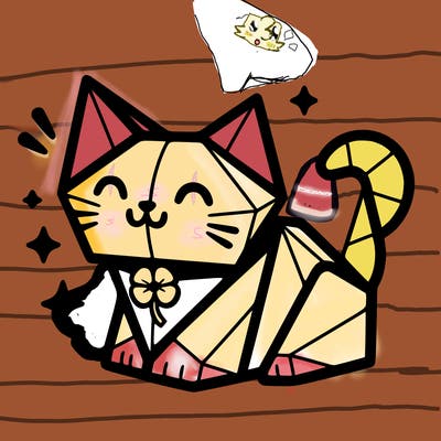 lucky cat origami