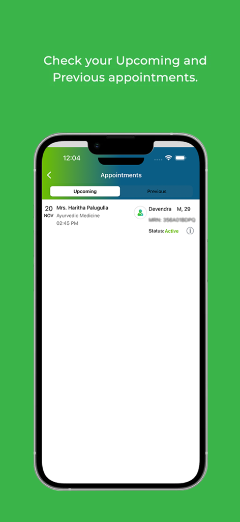 DocOnline: Ask a Doctor Online - Smartphone displaying upcoming medical appointments in the DocOnline telehealth app