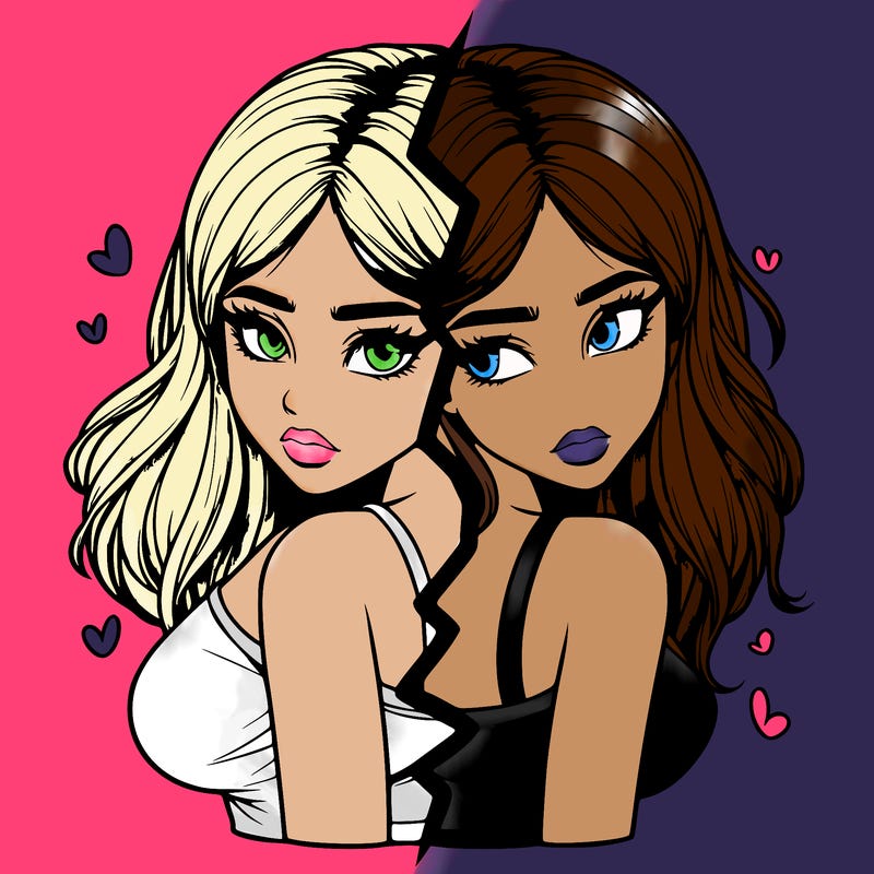 realistic girl split