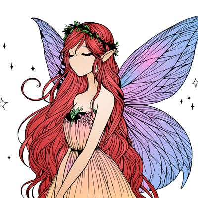 ethereal realistic fairy girl
