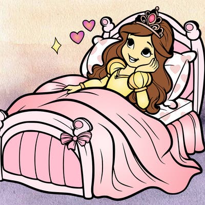 a princess waking up