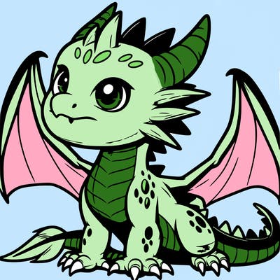 fierce baby night dragon