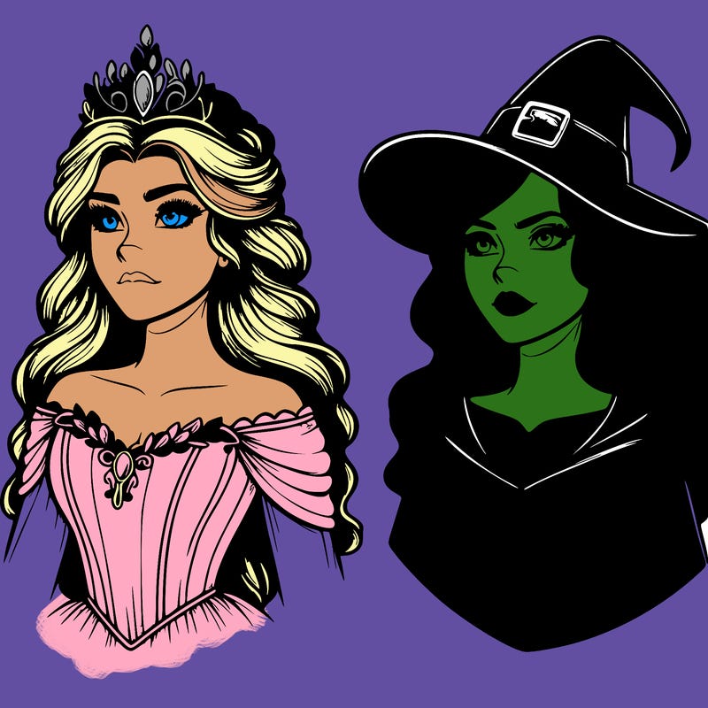 princess and witch realistic