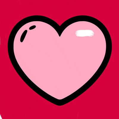 a blank heart