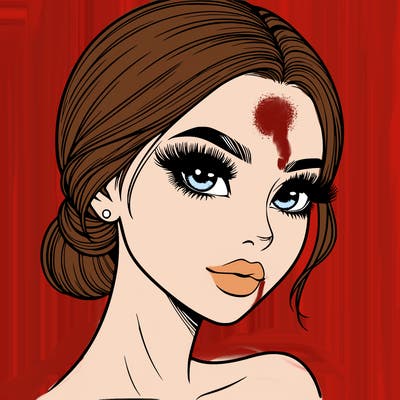 realistic girl with lashes