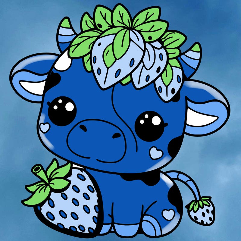 cute strawberry cow