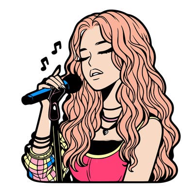 realistic female singer