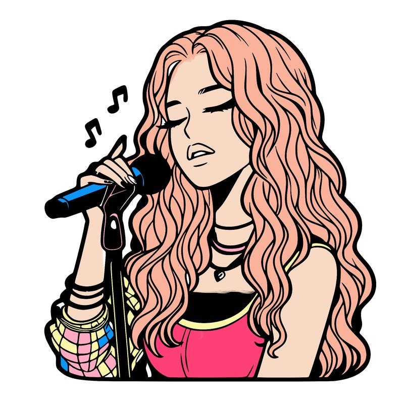 realistic female singer