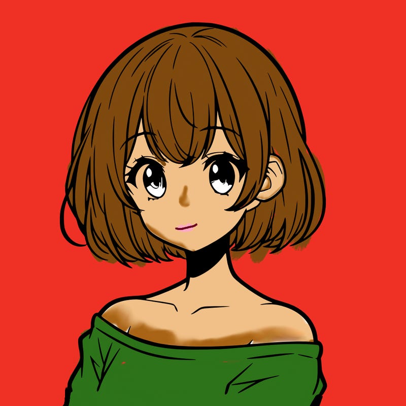 manga girl with short hair
