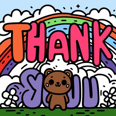 words “thank you”