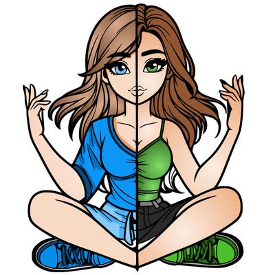 realistic girl split