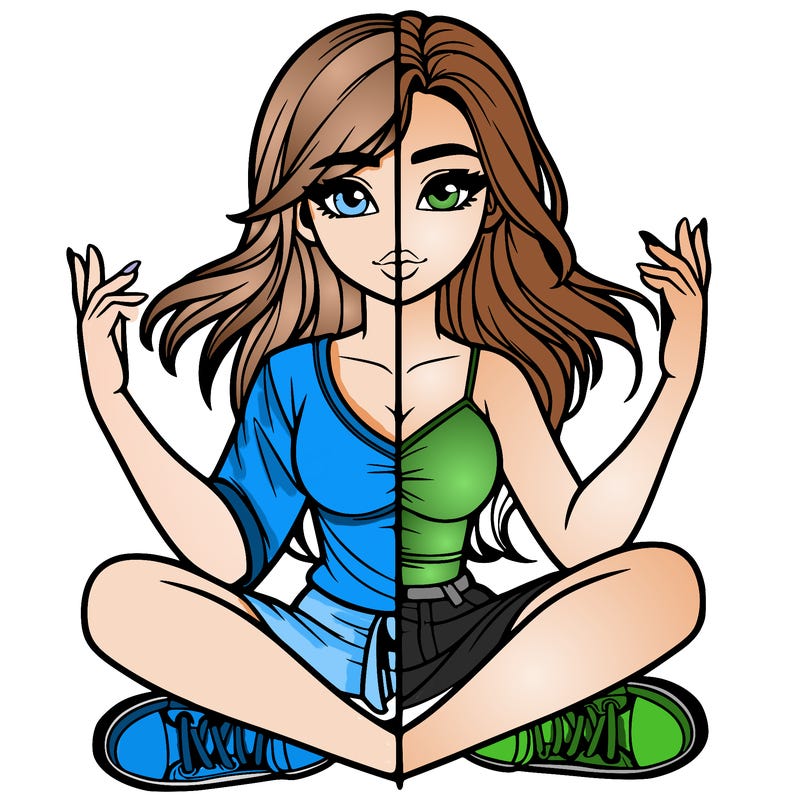 realistic girl split