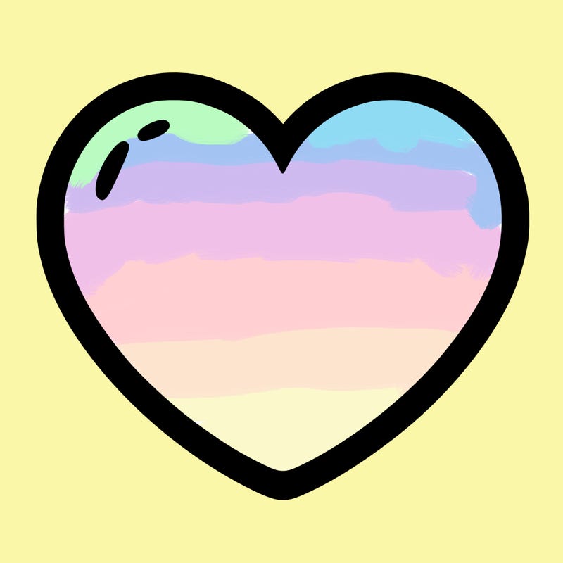 a blank heart