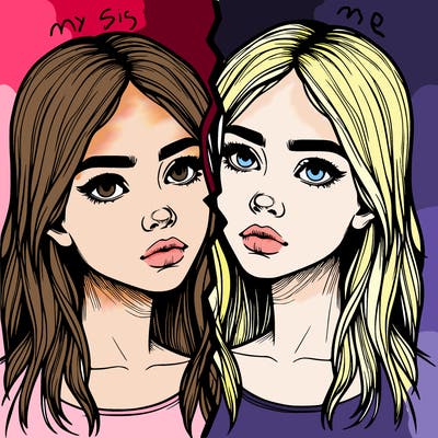 realistic girl split