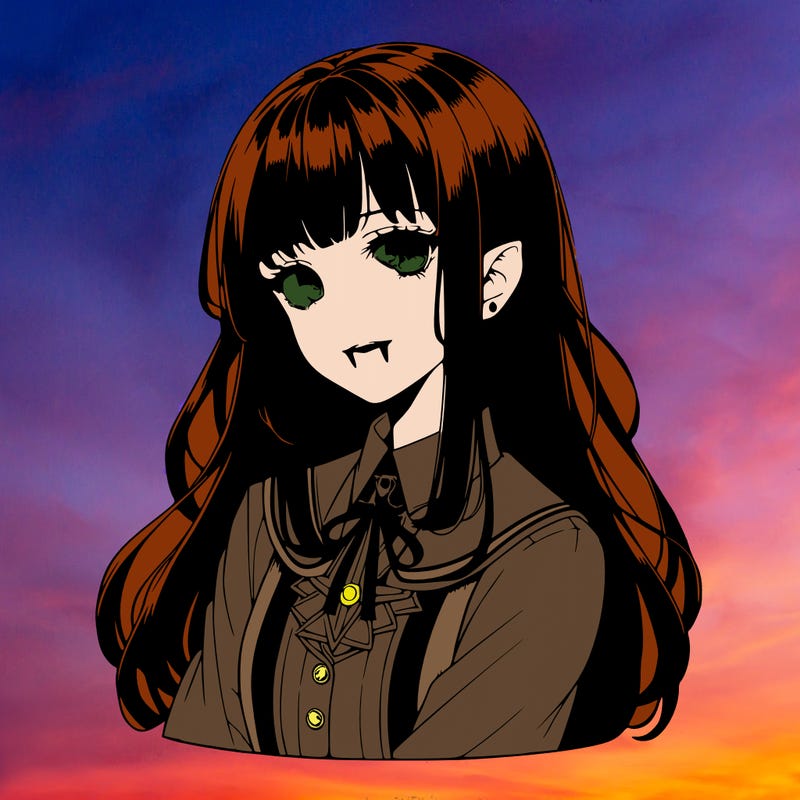 realistic anime girl vampire