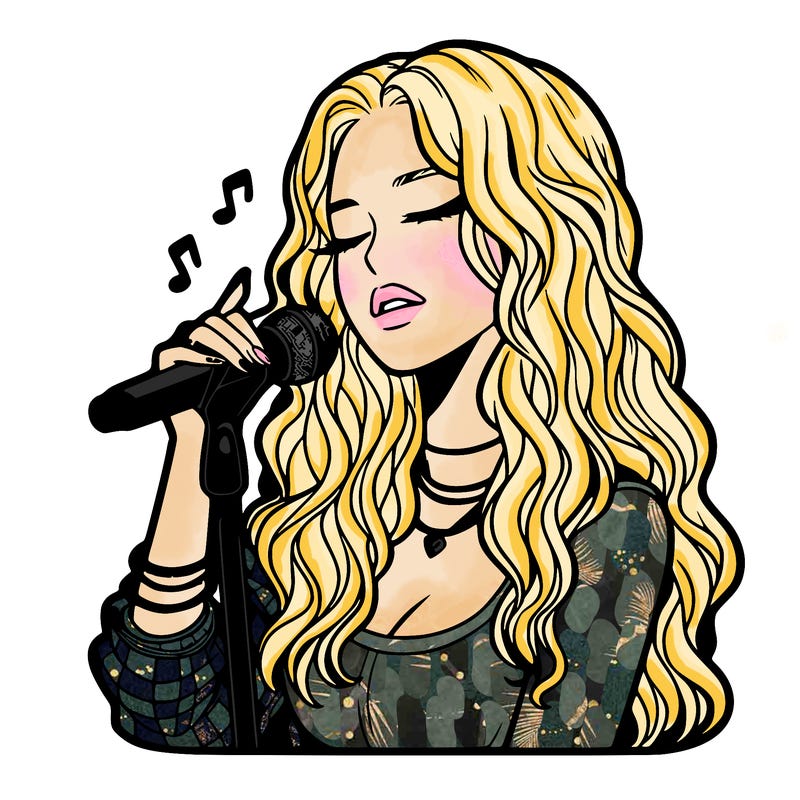 realistic female singer