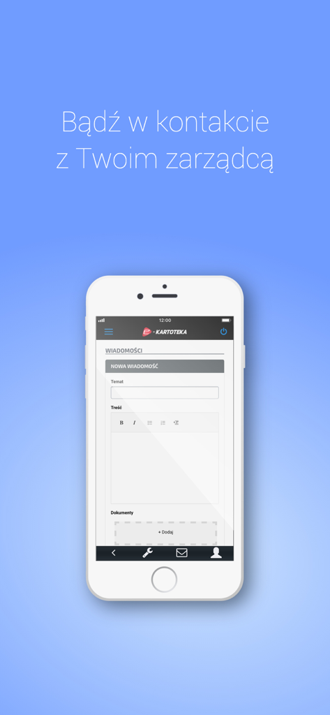 物件管理者に連絡するための新しいメッセージフォームを表示するモバイルアプリ画面