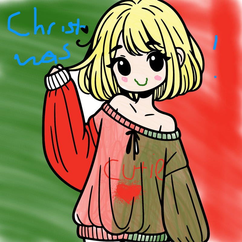 girl in baggy sweater hanging off her shoulder