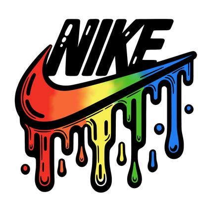 dripping nike logo