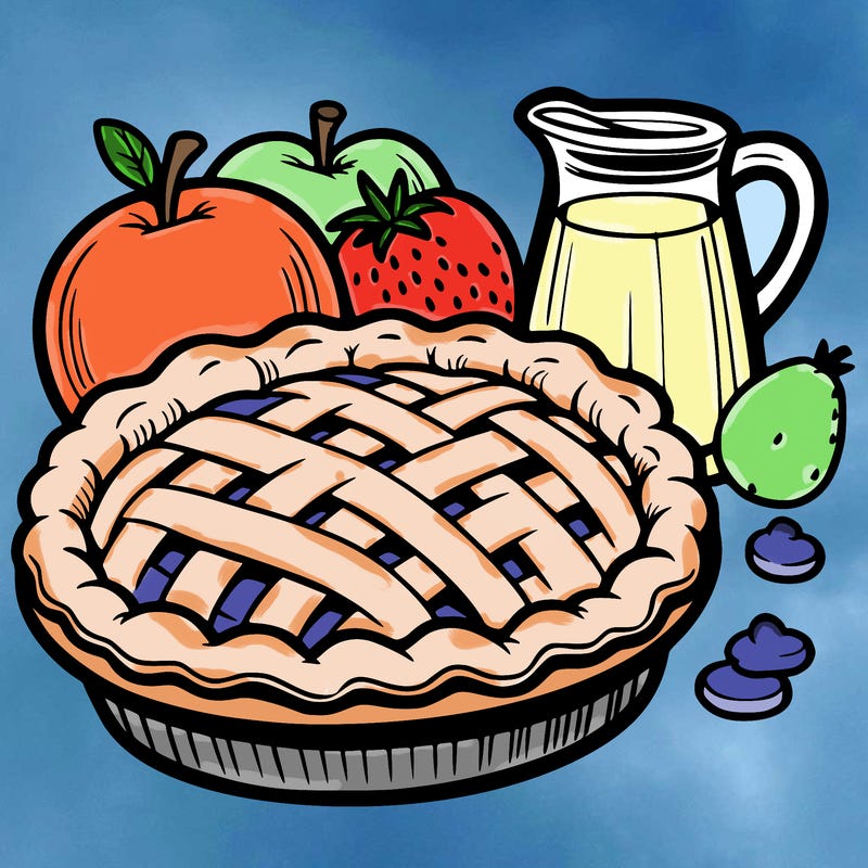a pie of food