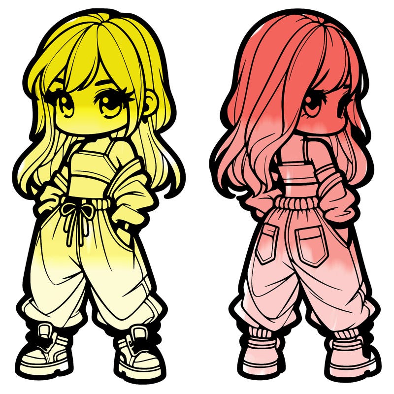 girl in crop top and baggy pants