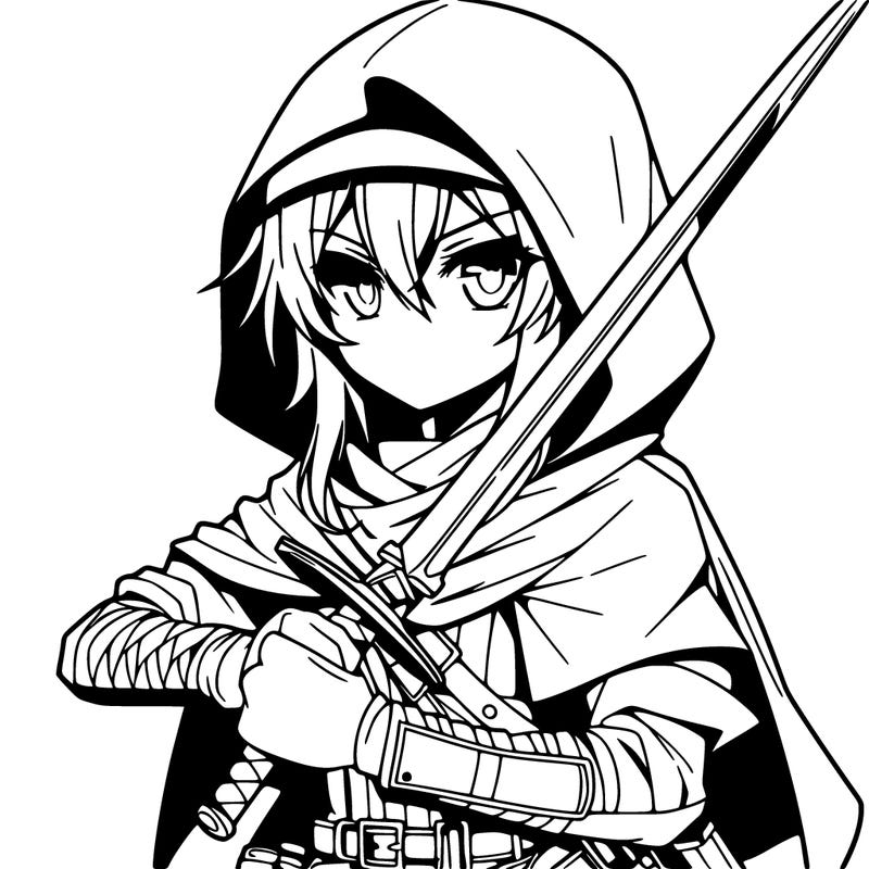 anime assassin with sword