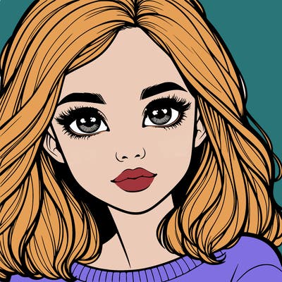 realistic girl whith cute eyes