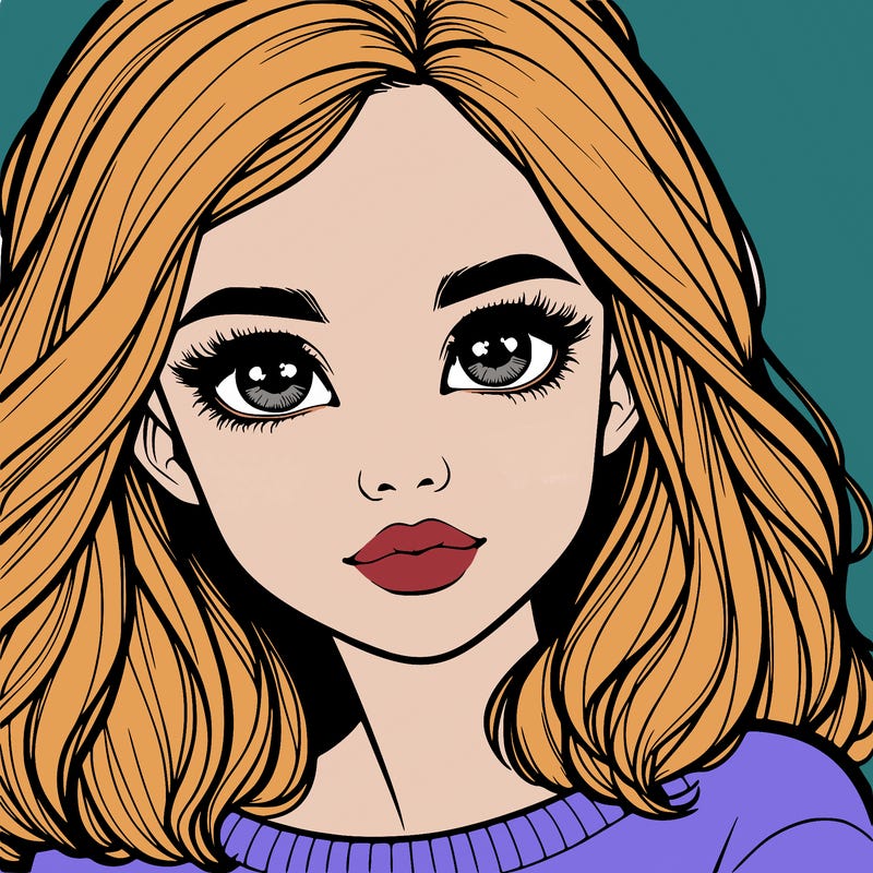 realistic girl whith cute eyes