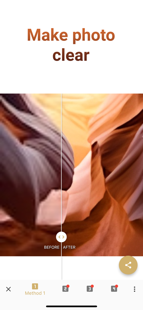 A split screen comparison showing a blurry photo becoming clear with the ihancer AI image enhancer