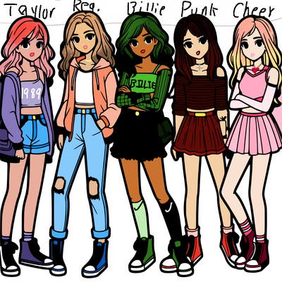 a group of teenage girls