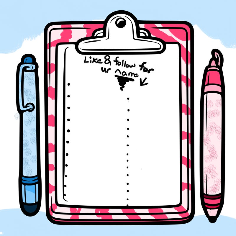 blank clip board with pen