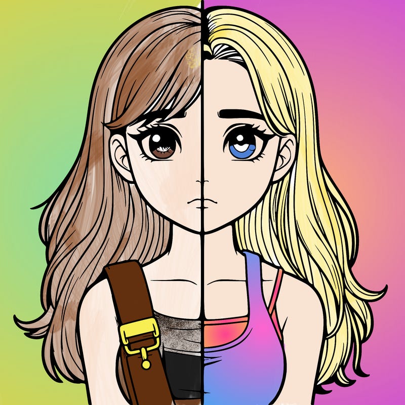 realistic girl split