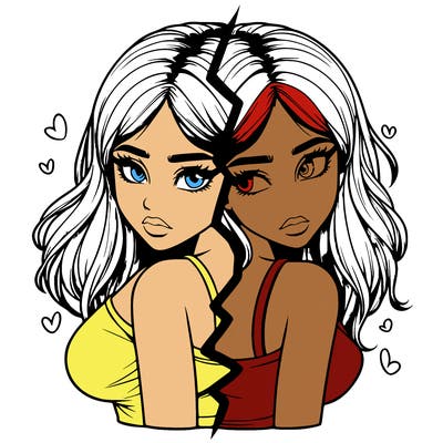 realistic girl split