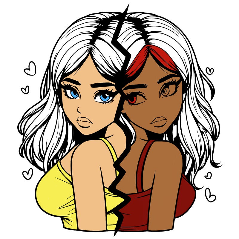 realistic girl split