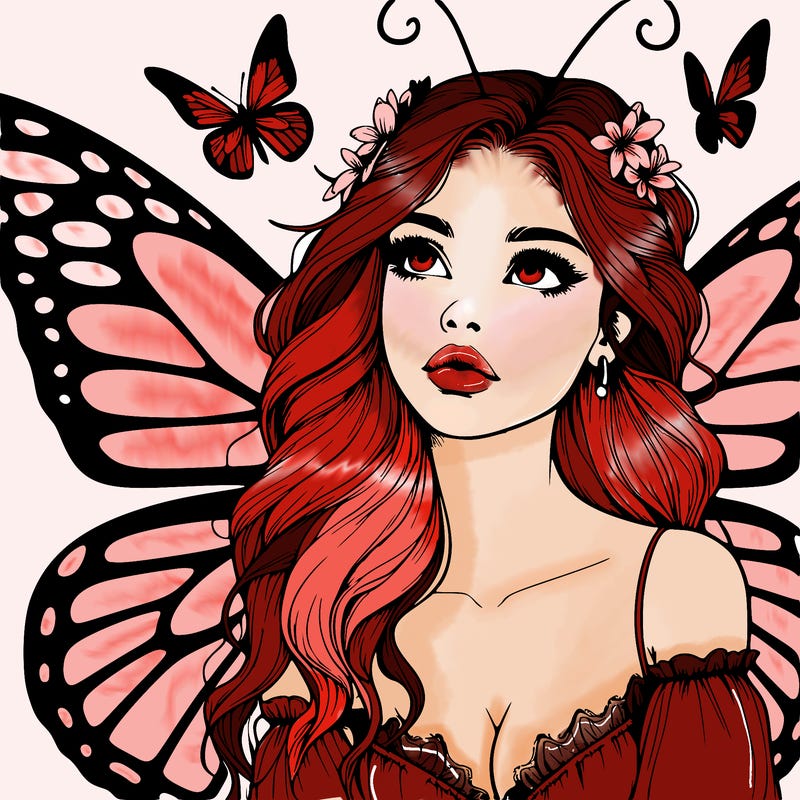 butterfly fairy realistic girl