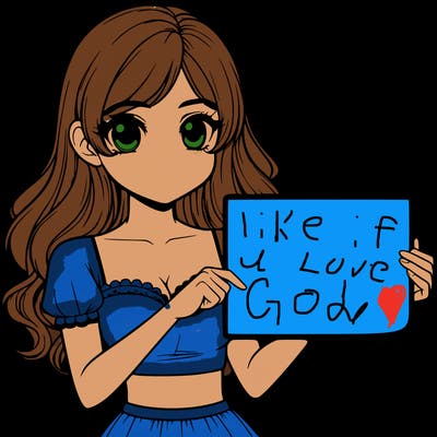 realistic pretty girl holding blank sign