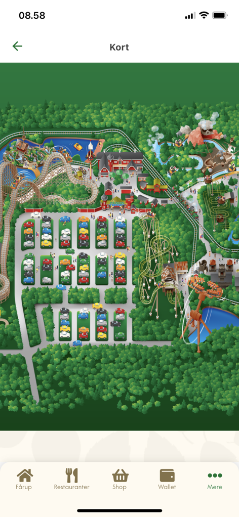 Fårup Sommerland - Interactive digital map of Farup Sommerland theme park showing rides and park layout