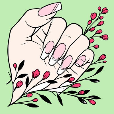 nails with french tip