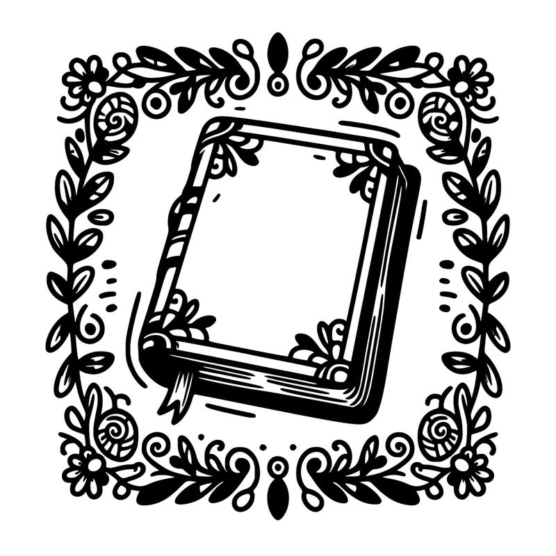 stylized book border